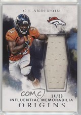 2016 Panini Origins Influential Memorabilia 24/30 CJ Anderson #5 n1u