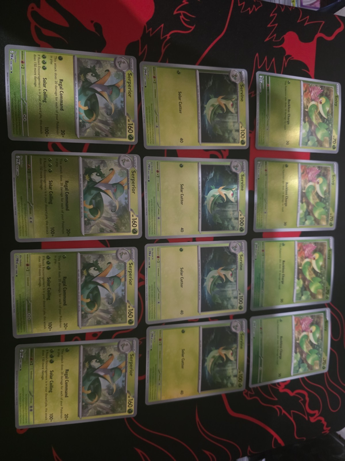 Pokemon Perfect Order Reverse Holo Snivy Servine Serperior 004-006/088 4x Each