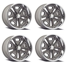 Set 4 18 Resto Del Ray Texture Gun Metal Milled Diamond Cut Lip 18x8 5x4.5 1mm Set 4 18 Resto Del Ray Texture Gun Metal Milled Diamond Cut Lip 18x8 5x4.5 1mm