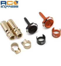 1UP Racing Lockdown Adjustable Bullet Plug Grips W/5mm Bullets Orange 1UP190456