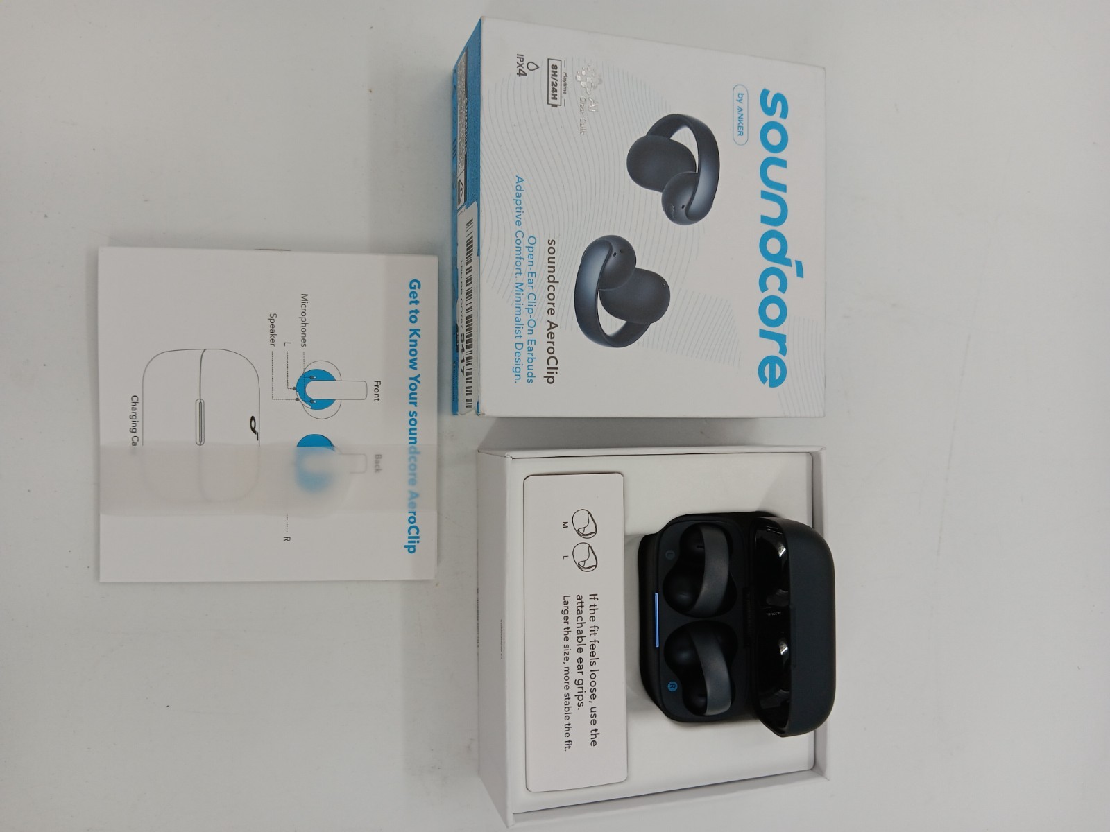 Soundcore by Anker AeroClip Open Ear Clip On Earbuds Black A3388Z11