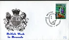 1967 Belgium British Week FDC First Day Cover. Unicorn, Lion. Coat of Arms