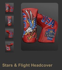 2025 US Open Release Scotty Cameron Stars And Flight Headcover.   **In Hand** 