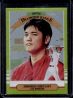 2019 Panini Donruss Optic Shohei Ohtani Lime Green Prizm Diamond Kings #14