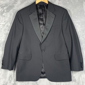 Brooks Brothers Baron 100 Wool Tuxedo Jacket Black Single Button Formal Mens 39S