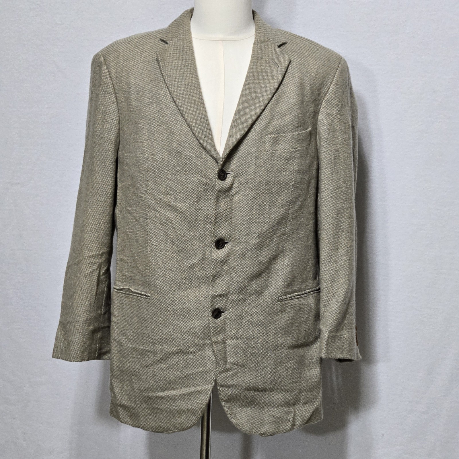 Hugo Boss Blazer Mens 42R Gray Wool Sport Coat Single Breasted Classic Jacket thumbnail 2