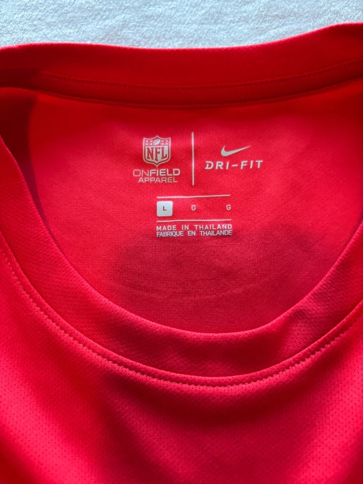 Nike Pro Bowl Mens L NFL ON FIELD Dri-FIT PE Football Long Sleeve Shirt Red NEW - Image 4 of 4