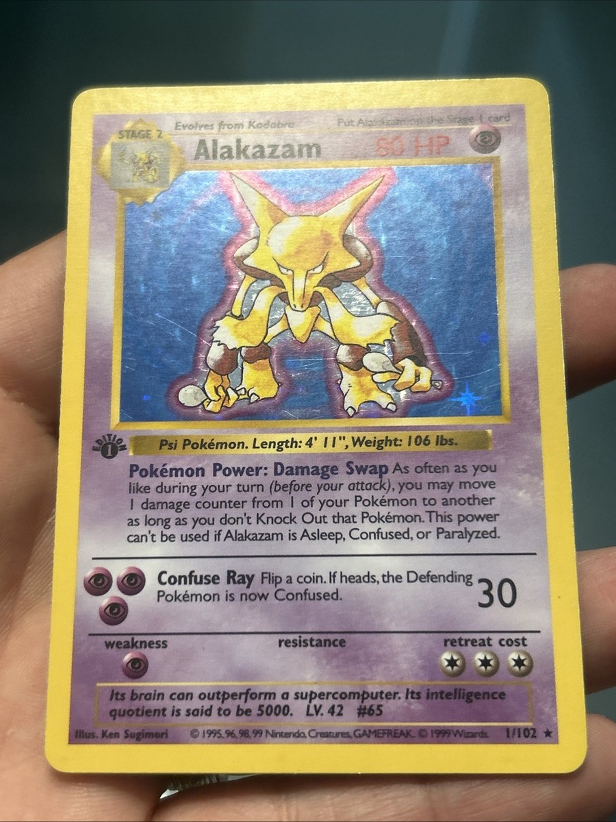 Buy Alakazam 001/102 Base Set (Shadowless) Holo online | eBay