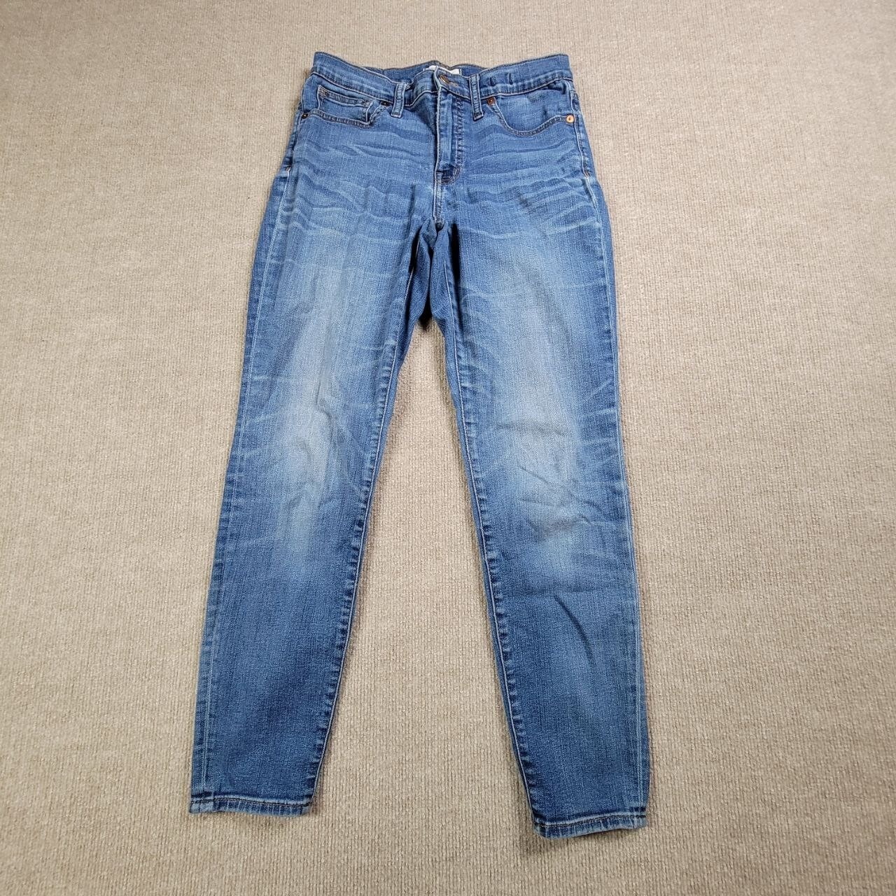 Madewell Skinny Jeans Womens 28 Blue Medium Wash High Rise Classic Denim Casual-image