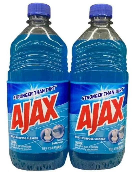 Lot Of 4 Ajax Multi-Purpose Cleaner, Lime With Baking Soda & Fresh Bathroom