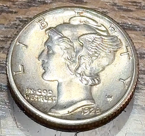 1928-S Mercury Dime Nice Original Choice BU+ FBL Tough Date CHRC