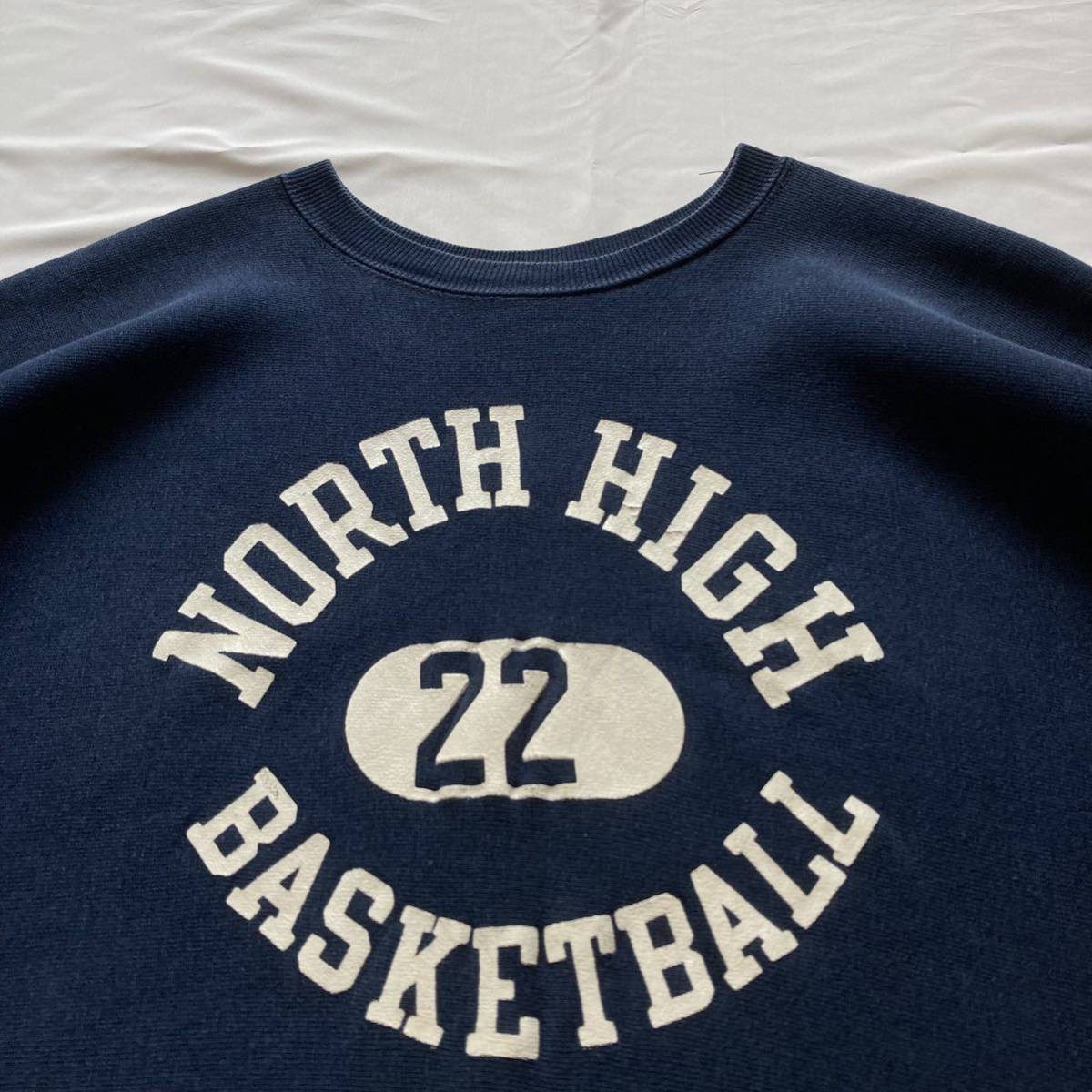 Vintage 1970's Champion Reverse Weave Sweatshirt Size L Navy image 2