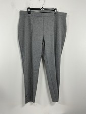Womans Talbots Skinny Ankle Pullon Casual Pants 3X Multicolor Checkered