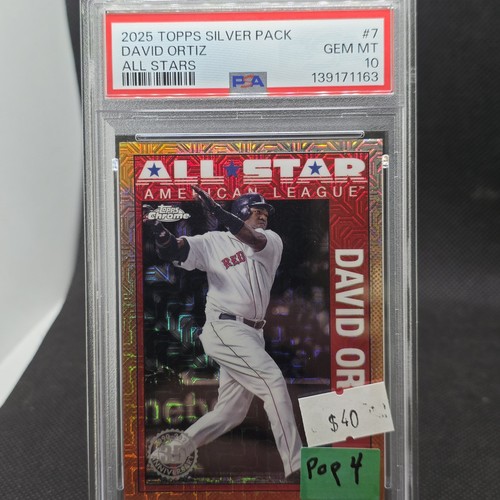 2025 Topps Series Two David Ortiz All-Star Silver Pack Mojo POP 4 ...PSA 10 🔥