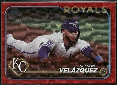 2024 Topps Update Red Crackle Foil /199 Nelson Velazquez #US67 Royals