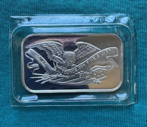 1 oz .999 FINE SILVER ~ SILVERTOWNE RETRO EAGLE BAR