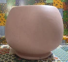 Vintage McCoy #320 Round Pink Planter Pot Mid Century Modern 6 Tall USA