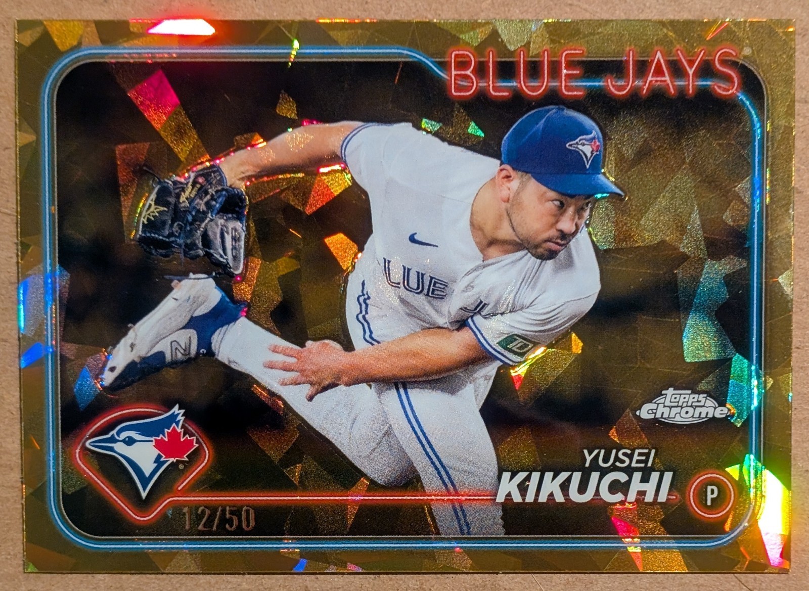 2024 Topps Chrome Sapphire Yusel Kikuchi Gold Parallel 12/50 #510 Blue Jays