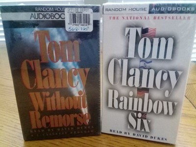 Rainbow Six and Without Remorse by Tom Clancy Vintage 1993 Audio Cassettes NOS