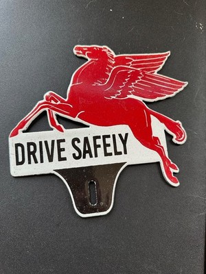 Pegasus Drive Safely Topper Porcelain Enamel Sign ￼