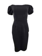 Betsy & Adam Women's Off-The-Shoulder Puff-Sleeve Dress