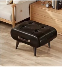 Foot Stool Change Shoe Stool Comfortable Practical Padded Seat Footstool Footres