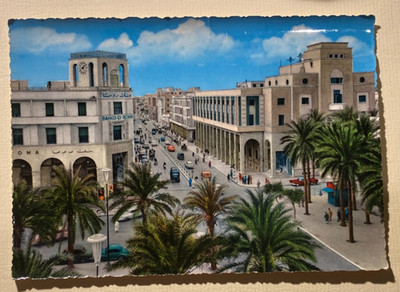 POSTKARTE TRIPOLI LIBYEN - OMAR EL MUKTAR STRASSE - RIS. FOTO AULA