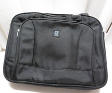 Vintage Tuari Black Laptop Bag with Shoulder Strap - Multiple Compartments