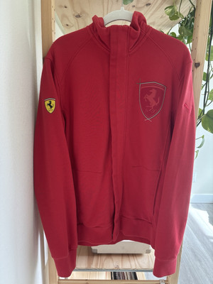 Rare HTF Scuderia Ferrari X Puma Red Full Zip Bomber Sweater 1947 Men Sz Medium