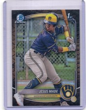 2025 Bowman Jesus Made 1st Bowman Reptillian Refractor Milwaukee Brewers #BCP-50