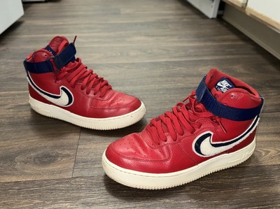 Nike Air Force High ‘07 LV8 Chenille Swoosh Red 806403-603 Size Clean 