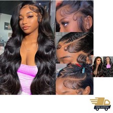 30 Inch 13x6 Lace Front Wigs Human Hair 200 Density Body Wave HD Lace Front ...