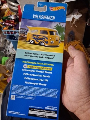 Hot Wheels Volkswagen 5-Pack 2015,Golf GTI, Beetle,Kombi,Type 181