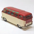 🔥WORKING🔋-OP🔥 VW 21 WINDOW SAMBA BUS   L👀K ! 🆒️ BANDAI Tin Litho Japan