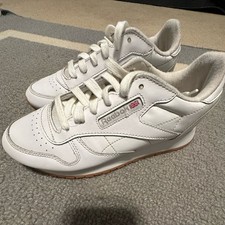 White leather Reebok Classic Unisex Youth Shoes size 4.5
