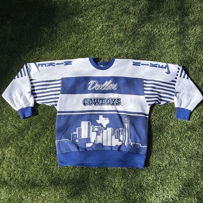 VTG Nike Dallas Cowboys Sweatshirt NFL Skyline Rare Football L OG