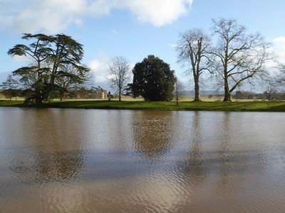 Foto 6x4 Der See im Croome Park High Green\/SO8745 Nach dem jüngsten Regenfall c2018