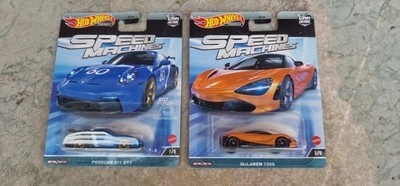 Hot Wheels Premium Speed Machines Porsche 911 GT3 Mclaren 720S Maßstab 1:64