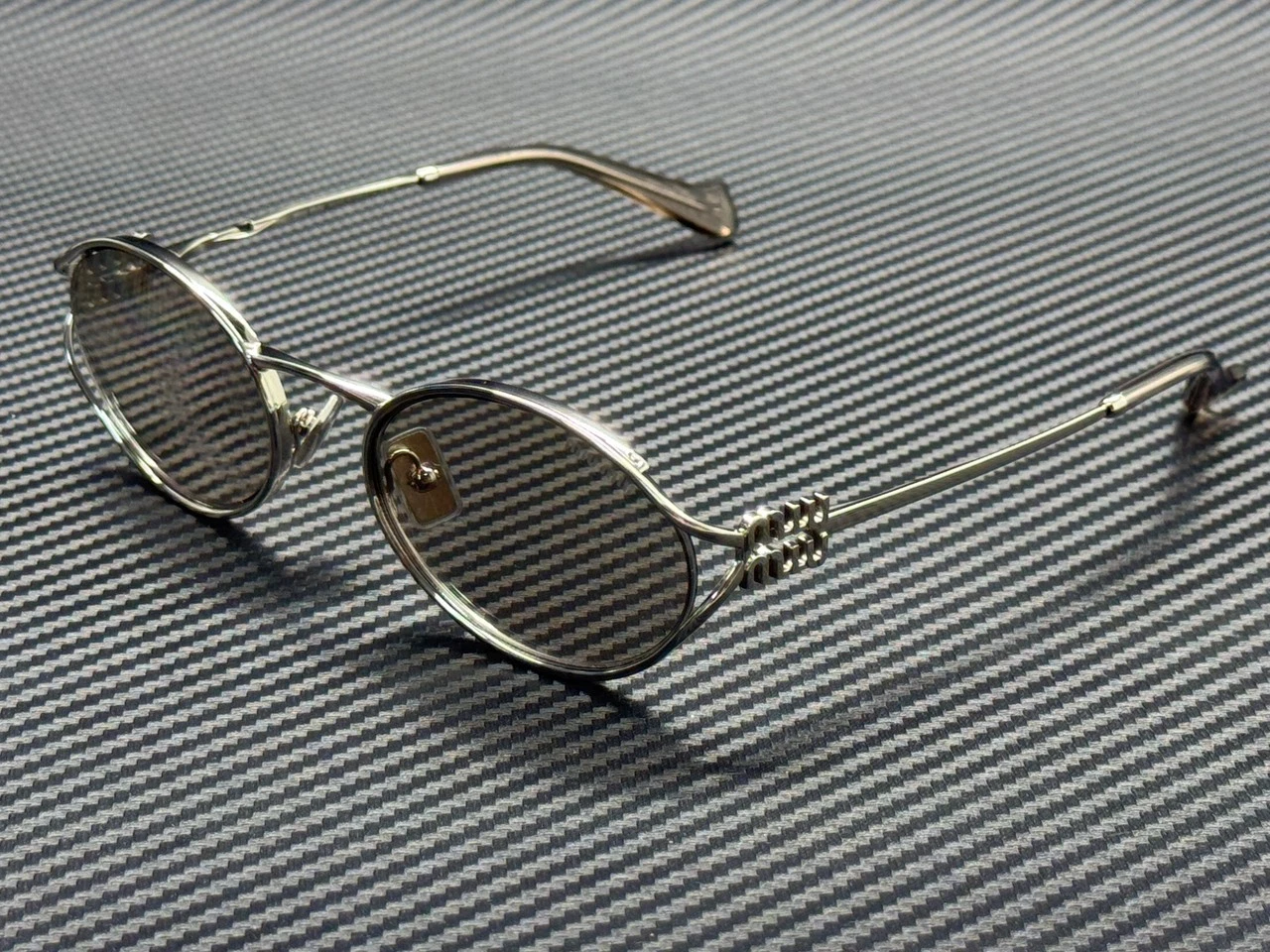 Miu Miu — MIU MIU MU 52YS 1BC10F Silver Mirror Women's 54 mm Sunglasses