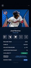 Jose Ramirez Digital Bunt Pristine Blue Plated And Polished Auto Legendary 75