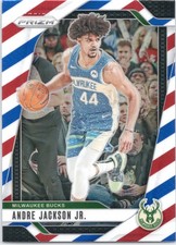 2024-25 Panini Prizm #52 Andre Jackson Jr. Prizms Red White and Blue