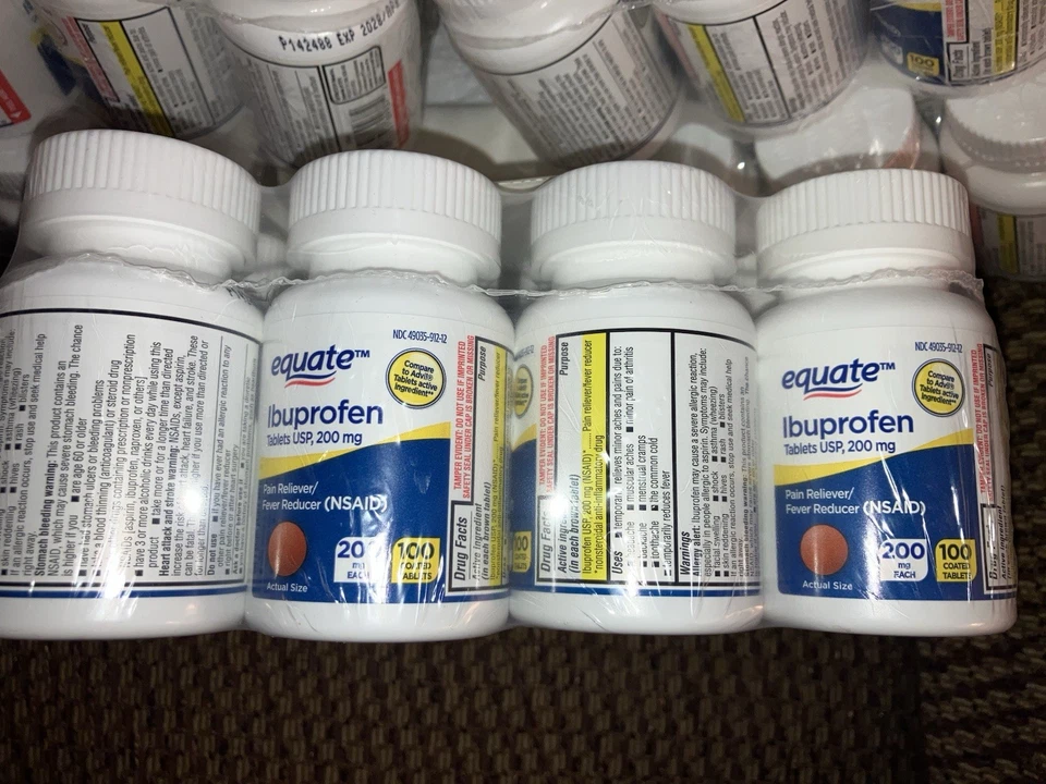 80 Bottle Lot Equate Dye Free Ibuprofen 200mg (100ct) - Image 2 of 2