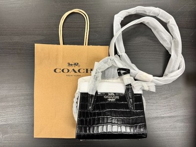 Coach Andrea Mini Carryall Croc Crossbody CR209 Gift Bag Included