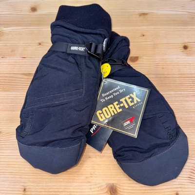 LL Bean Gore-Tex Primaloft Mittens Men's Large Black Ski Snowboard Gloves