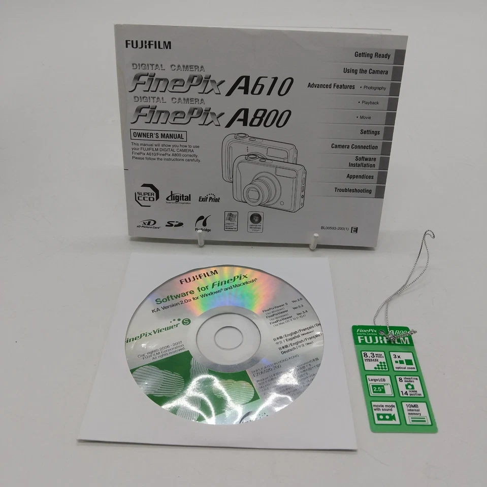 Fujifilm Finepix A800 Silver Compact Digital Camera 8.3MP Boxed- Tested/Working, photo 3 of 5