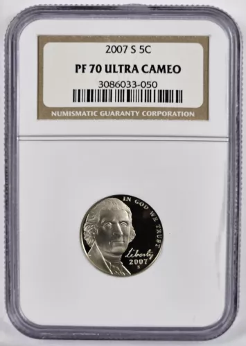 2007 S PROOF JEFFERSON NICKEL *** NGC PF-70 ULTRA CAMEO