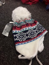 SALE BNWT SATILA LARGE POM POM  HAT STYLE MARION SIZE 3-6  MONTHS APPROX