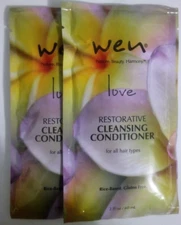 Wen by Chaz Dean 59mL (2oz) "Love" Restorative Cleansing Conditioner LOT OF 2