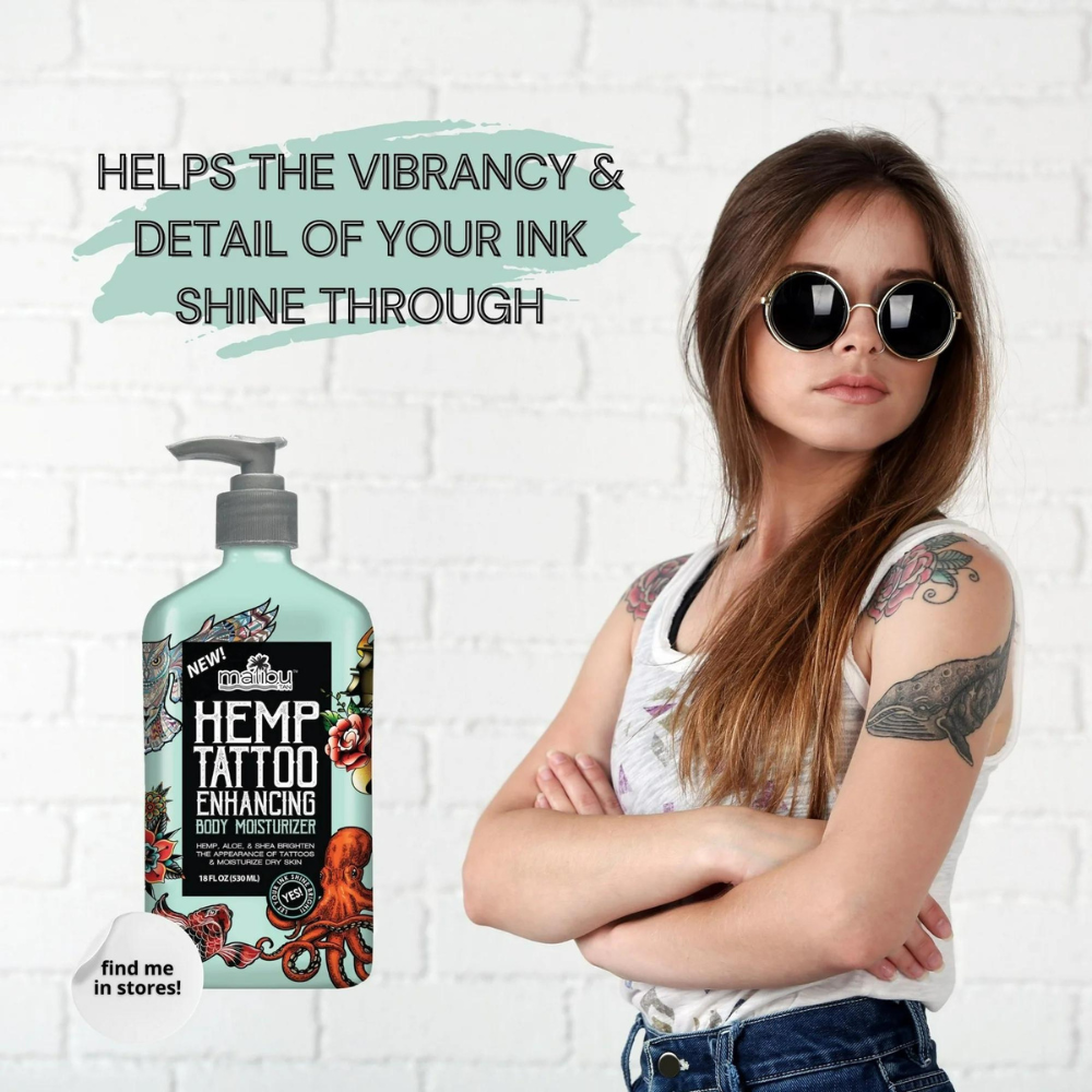 Malibu Tan Hemp Tattoo Enhancing Body Moisturizer - 18 fl