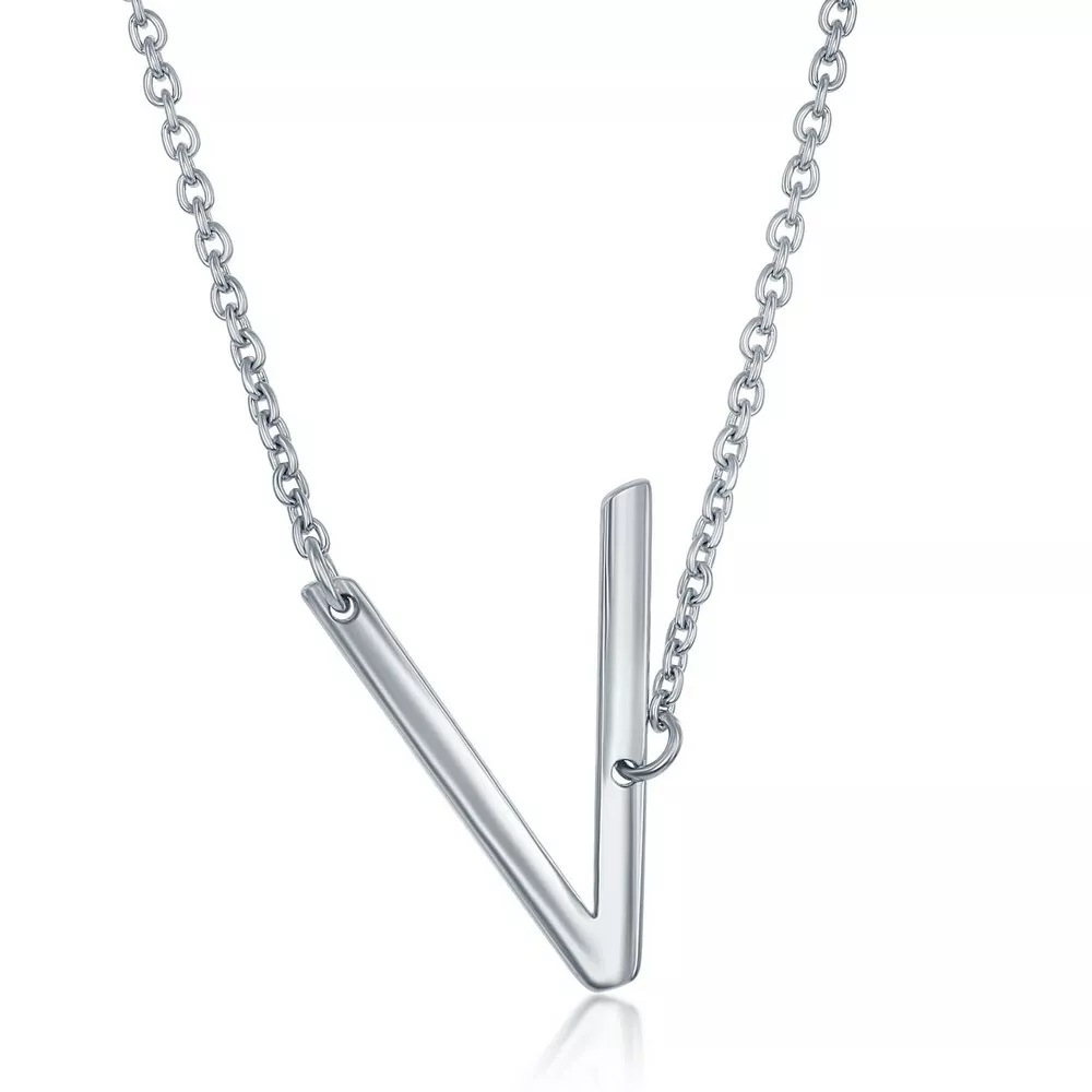Sideways on sale v necklace
